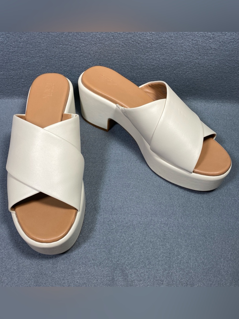 Nordstrom Chunky Heels Platform Beige Sandals, Y2K Inspired Edgy, Women’s Sz 9 M